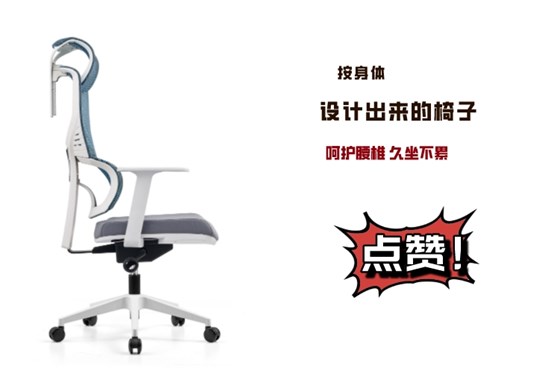 A669-1白尼龍腳灰墊藍網(wǎng)背詳情圖4