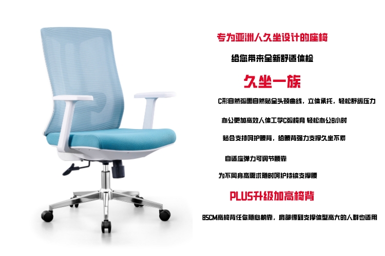 B811-1標配鋁合金腳藍墊藍網(wǎng)背詳情圖1