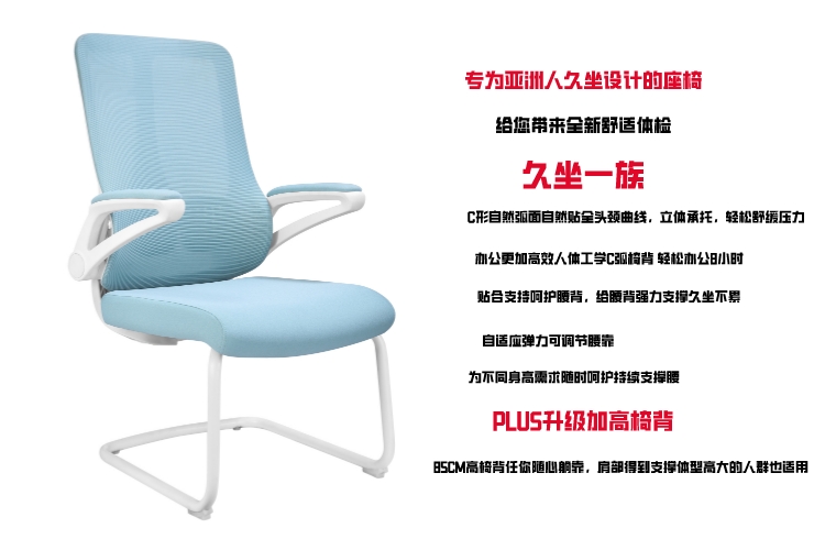 C158白色弓型架白框藍(lán)墊藍(lán)網(wǎng)背詳情圖2